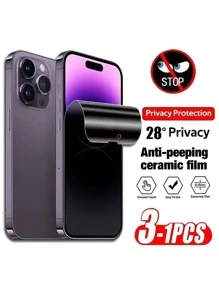 1-3 件防窥陶瓷膜适用于 iPhone 11 14 15 16Pro Max 7 8 Plus 隐私屏幕保护膜适用于 iPhone 12 13 PRO XS MAX Mini X XR - 1件 - 查看 1