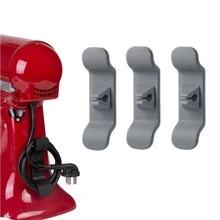 1pc/3pcs/Set Household Appliance Cable Organizer, Self-Adhesive Kitchen Appliance Cable Box, Cable Winder, Sticker Cable Protector, Suitable For Blender, Coffee Maker, Air Fryer, Kitchen Accessorieshome Appliances Gadgets Tools Christmas Stuff Cooking Christmas - Grey - View 1