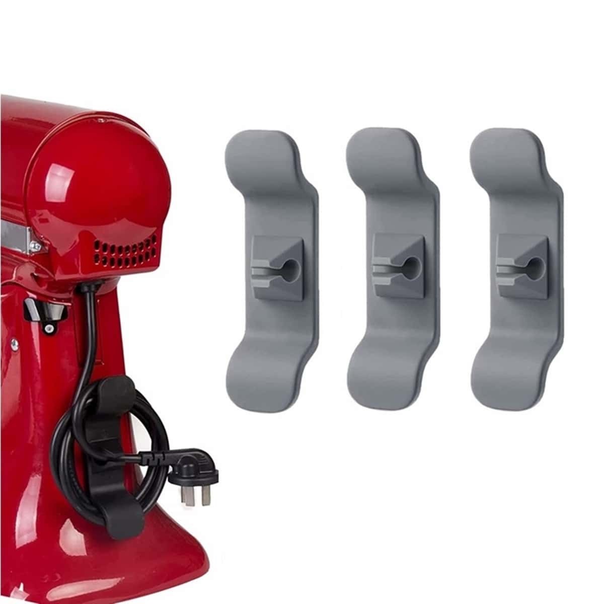 1pc/3pcs/Set Household Appliance Cable Organizer, Self-Adhesive Kitchen Appliance Cable Box, Cable Winder, Sticker Cable Protector, Suitable For Blender, Coffee Maker, Air Fryer, Kitchen Accessorieshome Appliances Gadgets Tools Christmas Stuff Cooking Christmas - Grey - View 1