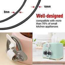 1pc/3pcs/Set Household Appliance Cable Organizer, Self-Adhesive Kitchen Appliance Cable Box, Cable Winder, Sticker Cable Protector, Suitable For Blender, Coffee Maker, Air Fryer, Kitchen Accessorieshome Appliances Gadgets Tools Christmas Stuff Cooking Christmas - Grey - View 5