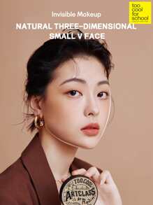 Too Cool for School Paleta mate para contorno en K-Beauty, con obsequio de 1 pincel, textura ligera, suave y aterciopelada, con espejo, contorno adelgazante para nariz y rostro, con gradación natural y bronceador.