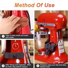 1pc/3pcs/Set Household Appliance Cable Organizer, Self-Adhesive Kitchen Appliance Cable Box, Cable Winder, Sticker Cable Protector, Suitable For Blender, Coffee Maker, Air Fryer, Kitchen Accessorieshome Appliances Gadgets Tools Christmas Stuff Cooking Christmas - Grey - View 7