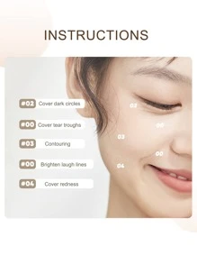 JUDYDOLL 液体遮瑕膏 - 有效遮盖黑眼圈、斑点、痘印、雀斑，适用于唇部和面部。独特新颖的新品。送给朋友和女朋友的绝佳礼物。适合婚礼必备、婚礼宾客、单身派对、日常自然妆容、甜美妆容、浓艳妆容、约会妆容。 - 米色 - 查看 6