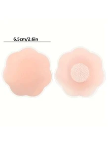 2 件/對 女式隱形矽膠透氣乳頭套,防窺視,防透光,胸墊 - 粉色 - 查看 2