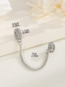 1pc Fashion Zinc Alloy Rhinestone Detail DIY Jewelry Accessory For Women For Daily Decoration