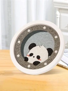 1入組卡通動物貓熊帶框架水鑽繪畫掛飾 - 彩色 - 查看 2