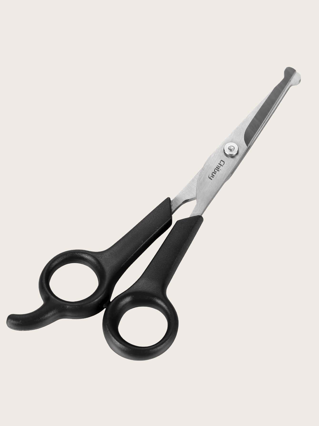 1 件不锈钢猫/狗爱好者礼物和狗/猫妈妈爱宠物美容剪刀适用于猫爱好者和猫妈妈爱和狗爱好者和狗妈妈爱带安全圆头狗爱好者和狗妈妈爱美容眼剪适用于长毛和短毛的小动物 - 灰色 - 查看 1