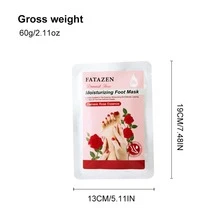 FATAZEN 1 pair foot nail mask Skin care moisturizing foot mask gloves  of whitening collagen repair spa exfoliating gloves sheets  foot nail mask - Pink - View 8