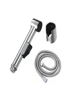 1入組水槽龍頭適用於廁所&浴室,包括淋浴噴頭,手持噴頭,易安裝(1套裝包括1.5m軟管) - 銀色 - 查看 2