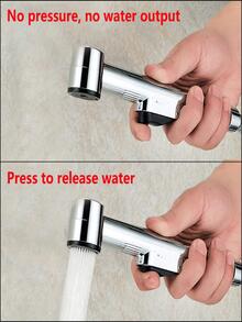 1入組水槽龍頭適用於廁所&浴室,包括淋浴噴頭,手持噴頭,易安裝(1套裝包括1.5m軟管) - 銀色 - 查看 5