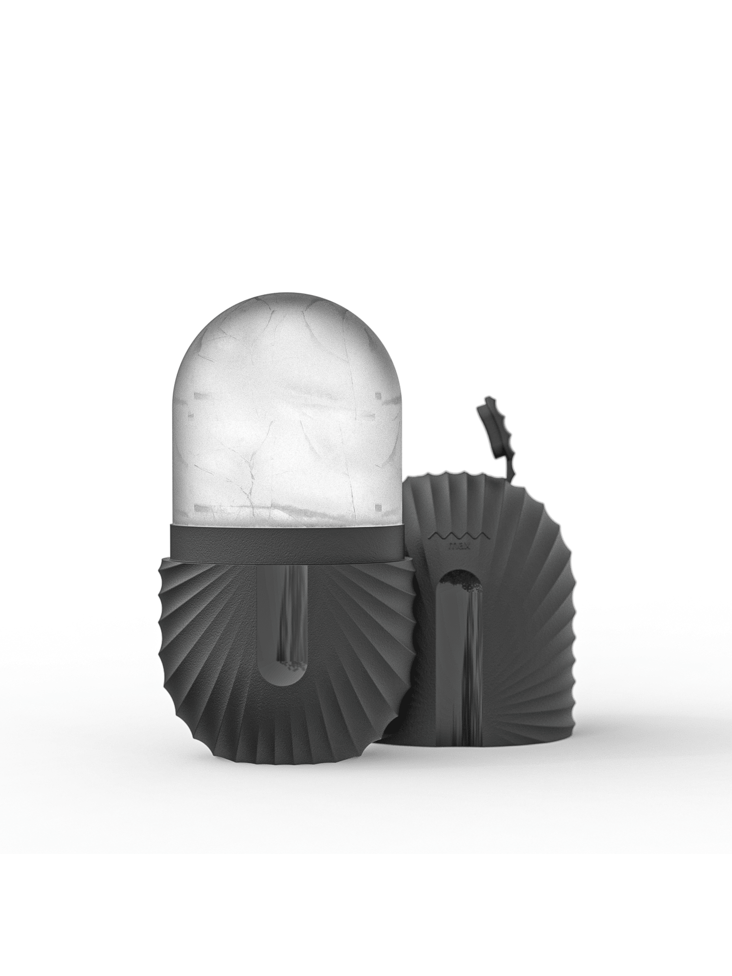 Face ice roller device in shell pattern, ice cube,...