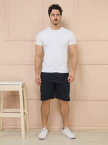 Men Shorts - Màu xanh hải quân - Xem 2