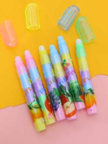 1件水果圖案可愛橡皮擦（隨機）創意文具 - 彩色 - 查看 3