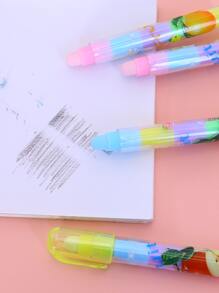 1件水果圖案可愛橡皮擦（隨機）創意文具 - 彩色 - 查看 4