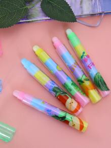 1件水果圖案可愛橡皮擦（隨機）創意文具 - 彩色 - 查看 5