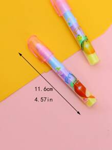 1件水果圖案可愛橡皮擦（隨機）創意文具 - 彩色 - 查看 6