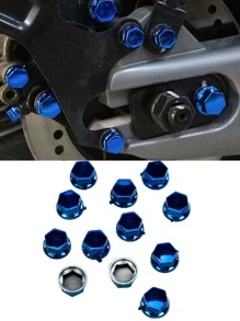30pcs Blue Motorcycle Modification Screw Cap Decoration Car Accessories - Blue - View 1