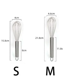 1pc Manual Egg Beater, Stainless Steel Multi-Purpose Cream And Egg White Beater, Handheld Mixer, Kitchen Baking Tool