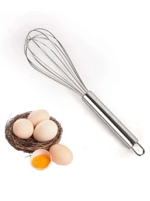 1pc Manual Egg Beater, Stainless Steel Multi-Purpose Cream And Egg White Beater, Handheld Mixer, Kitchen Baking Tool
