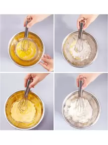 1pc Manual Egg Beater, Stainless Steel Multi-Purpose Cream And Egg White Beater, Handheld Mixer, Kitchen Baking Tool