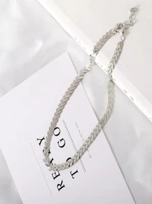 1pc Fashionable Stainless Steel Fish Tail Long Chain Necklace Suitable For Women And Men's Daily Wear - Silver - View 5