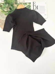 Women Sweater Dresses - màu đen - Xem 2