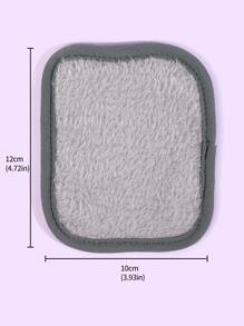 MAANGE 10 件装卸妆粉扑（10*12 厘米），柔软亲肤面巾，清洁工具，方便旅行携带 - 灰色 - 查看 3