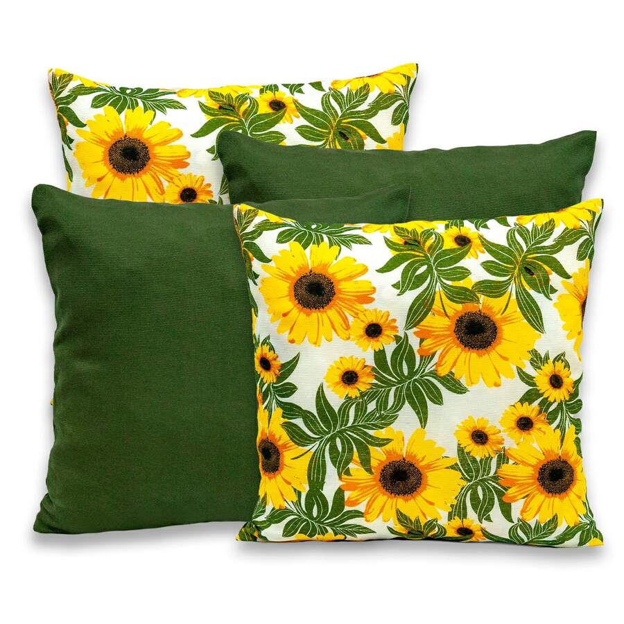 Cushion Cover - 向日葵/綠色 - 查看 1