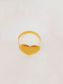 4入組簡約心形餐巾環，餐桌裝飾，金色 - 金色 - 查看 4