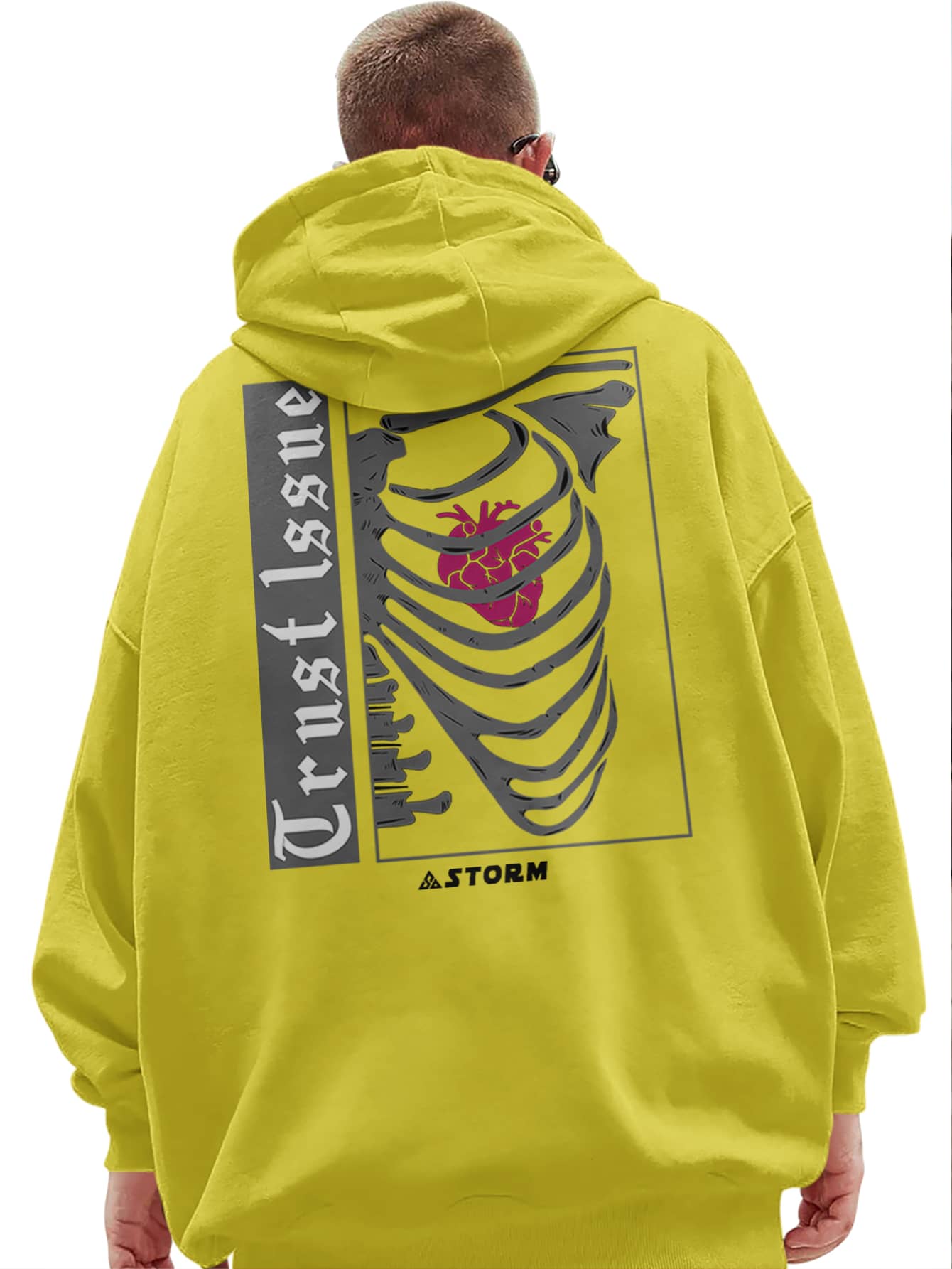 Men Sweatshirts - 黃色 - 查看 1
