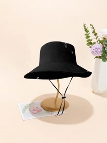 1pc Unisex Western Style Cowboy Hat For Outdoor Activities, Sun Protection - Black - View 2