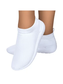 Women Wedge Sneakers - 白色 - 查看 1