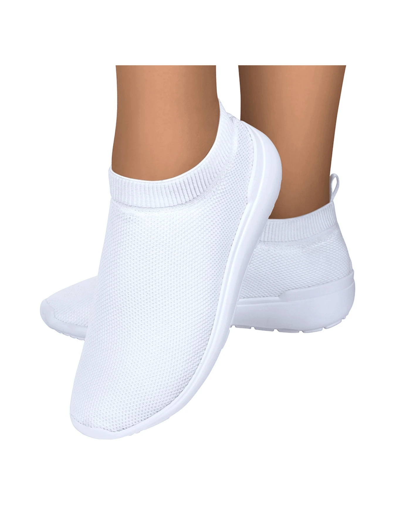 Women Wedge Sneakers - 白色 - 查看 1