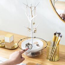 1pc Pink Tree Shaped Jewelry Display Stand For Necklaces & Earrings - Pink - View 2