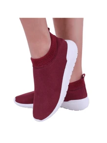 Women Wedge Sneakers - 紅木色 - 查看 1