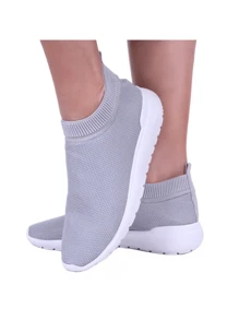 Women Wedge Sneakers - 灰色 - 查看 1