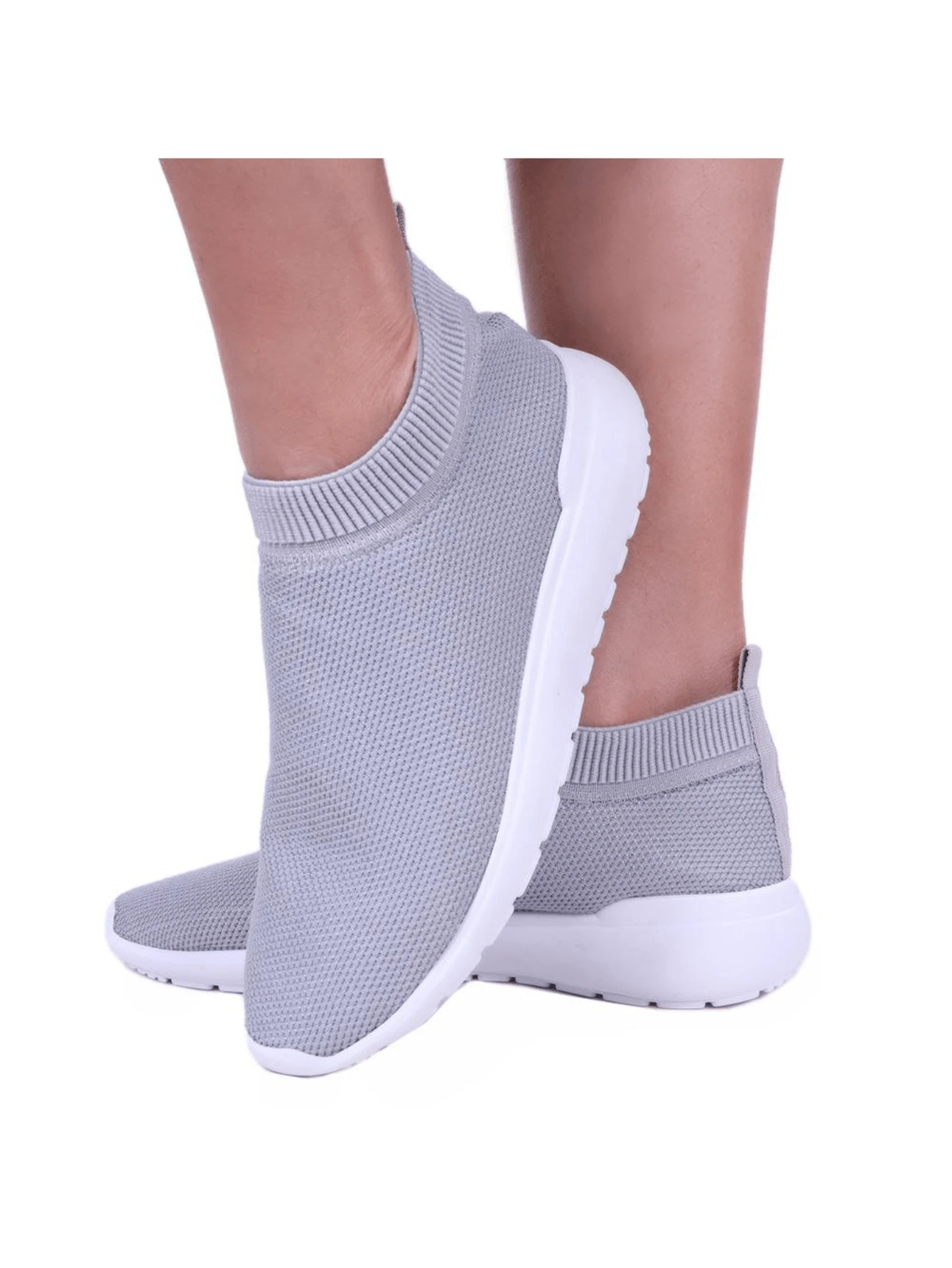 Women Wedge Sneakers - 灰色 - 查看 1