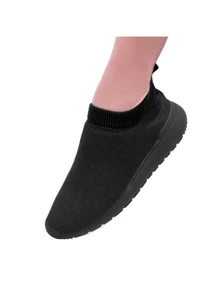 Women Wedge Sneakers - Black - View 3