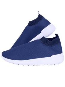 Women Wedge Sneakers - 藏蓝色 - 查看 2