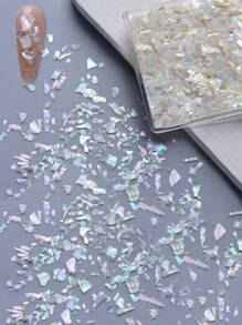 1 boîte de puces Bh Bay, Coquillages pour Nail Art, Écailles d'abalone colorées, décoration en feuille d'or blanc et accessoire en strass, Charmes d'ongles DIY, Gemmes d'ongles, Fournitures d'ongles décoration ongle bijoux ongles décor ongles