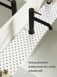 1入組現代簡約風格吸水率墊適用於龍頭,矽膠泥防滑龍頭滴墊帶圓黑色點燈背景,合適的適用於各種各樣類型的,適用於浴室和廚房使用,各種各樣尺寸 - 彩色 - 查看 5