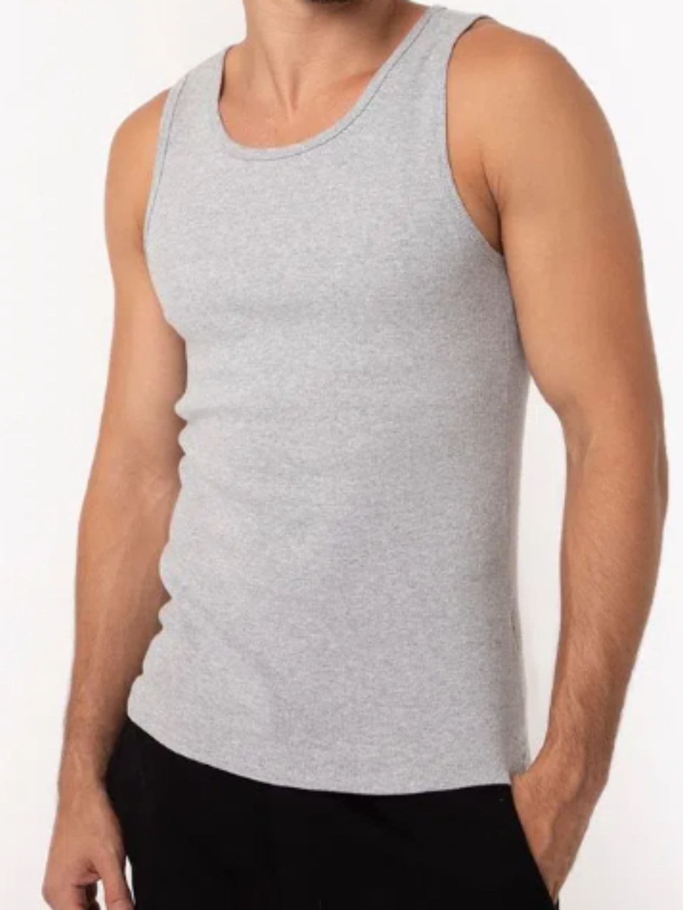Men Tank Tops - Màu Xám nhạt - Xem 1