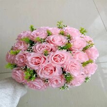 Bouquet Of Roses With Foliage C/24 - Hồng - Xem 1