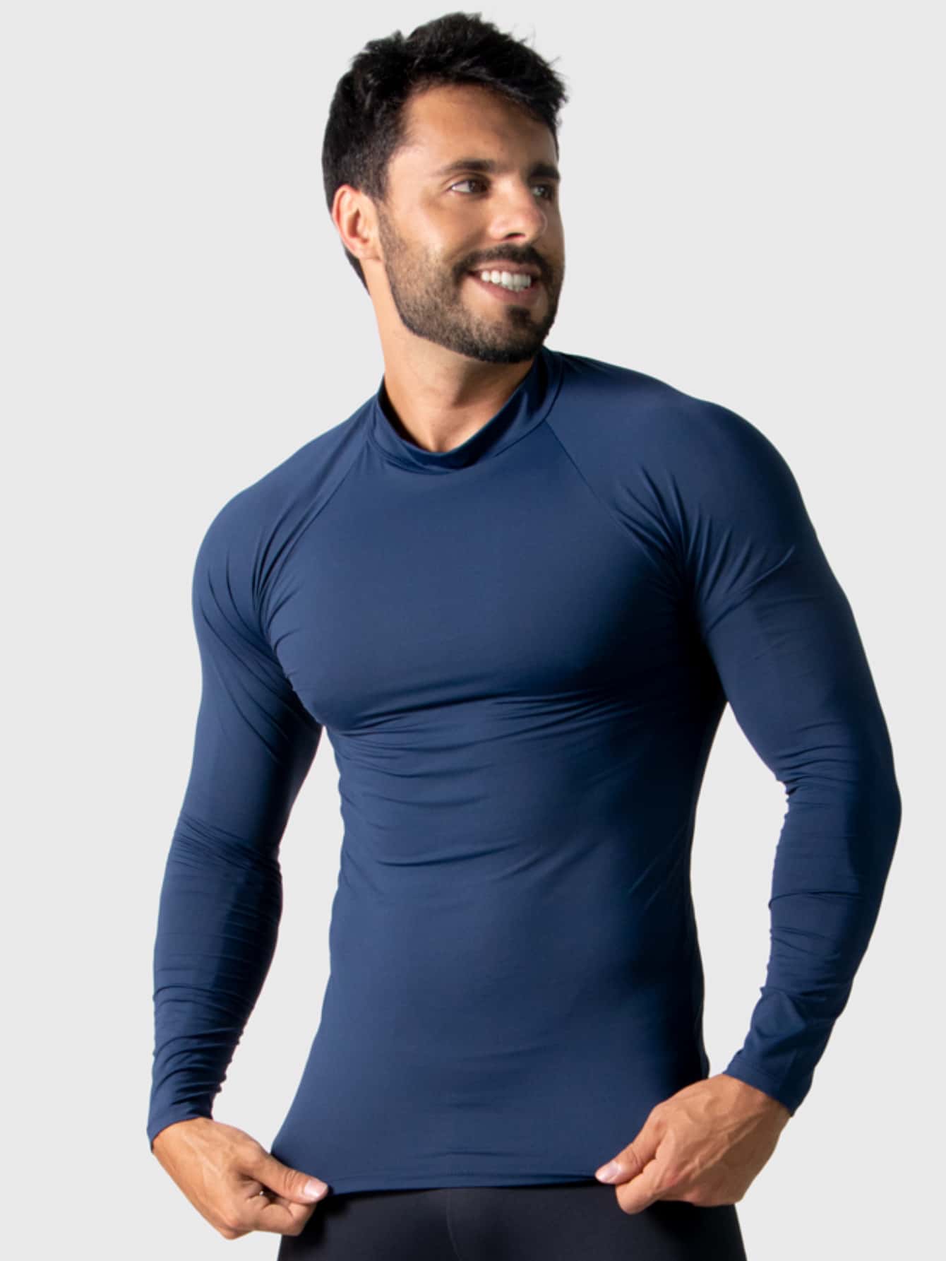 Boyfriend Style Men Sports Tees & Tanks - Navy Blue - View 1