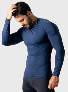 Boyfriend Style Men Sports Tees & Tanks - Navy Blue - View 3
