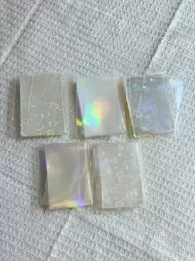50入組透明閃光二層卡片膜,相片卡片保護膜,相簿卡片保護膜,扁口保護膜 - 無色 - 查看 3