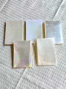 50入組透明閃光二層卡片膜,相片卡片保護膜,相簿卡片保護膜,扁口保護膜 - 無色 - 查看 2