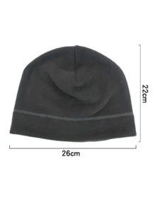 FADZOYLE 1入組男士防風&保暖搖粒絨帽帶耳朵適用於戶外騎行,跑步,遠足,滑雪,冬天運動 - 黑色 - 查看 2