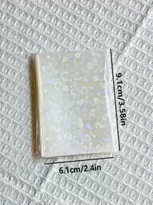50入組透明閃光二層卡片膜,相片卡片保護膜,相簿卡片保護膜,扁口保護膜 - 無色 - 查看 10