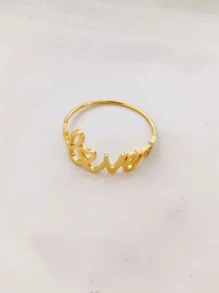 6pcs Letter Decor Napkin Ring - Gold - View 5